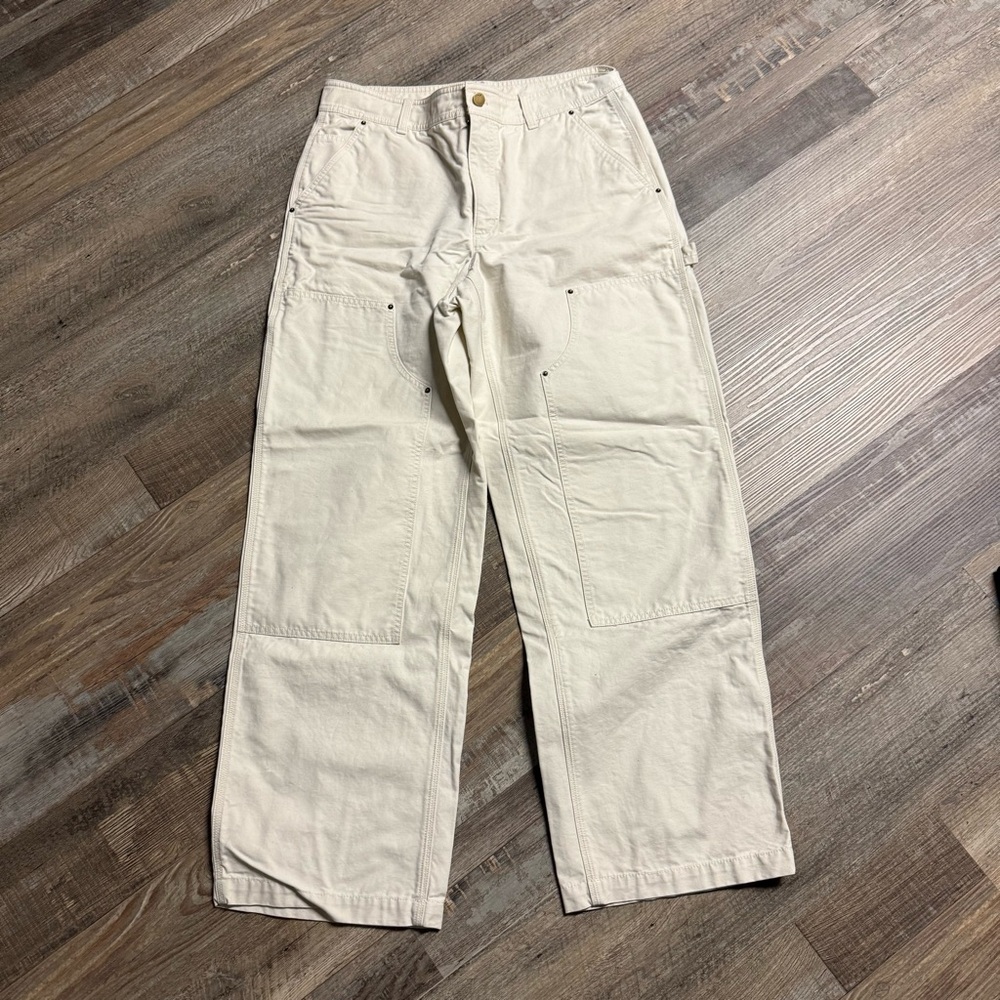 Aritzia TNA cream beige ivory carpenter pants